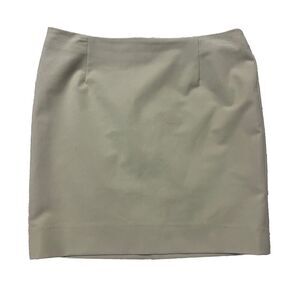 Vintage Prada Zip Mini Khaki Polyester Straight Skirt Women's Size 44 (US 12)